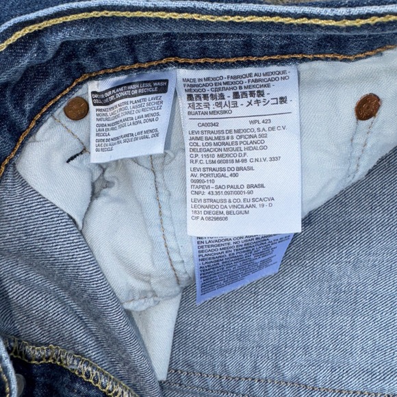 Levi Strauss 501 Blue Denim Jean Shorts Men's W 38 - Picture 5 of 5